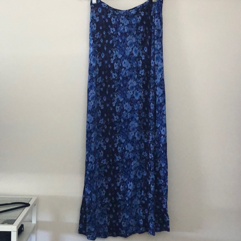 high waisted floral skirt